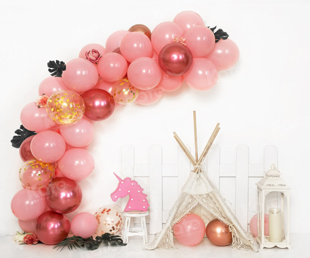 Kate Pink Balloon Backdrop Cake Smash Tent for Photography - Kate Backdrop AU