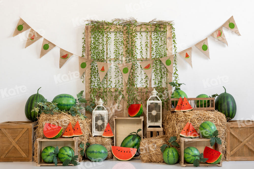 Kate Summer Watermelon Party Backdrop Designed by Emetselch - Kate Backdrop AU