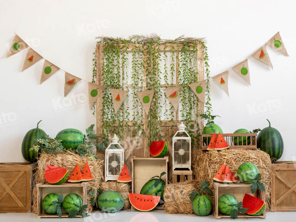 Kate Summer Watermelon Party Backdrop Designed by Emetselch - Kate Backdrop AU