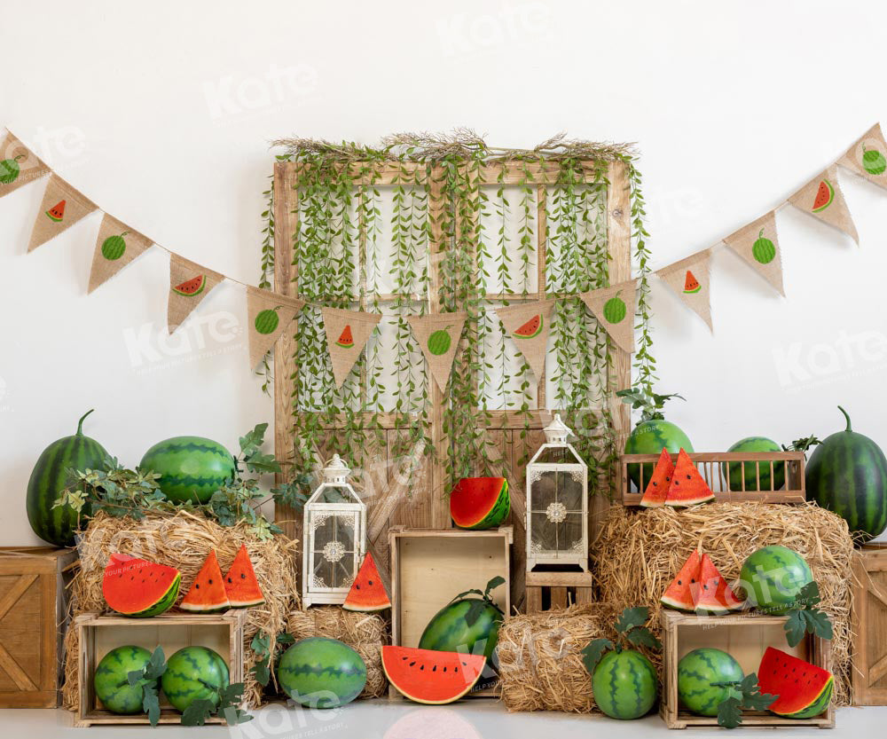 Kate Summer Watermelon Party Backdrop Designed by Emetselch - Kate Backdrop AU