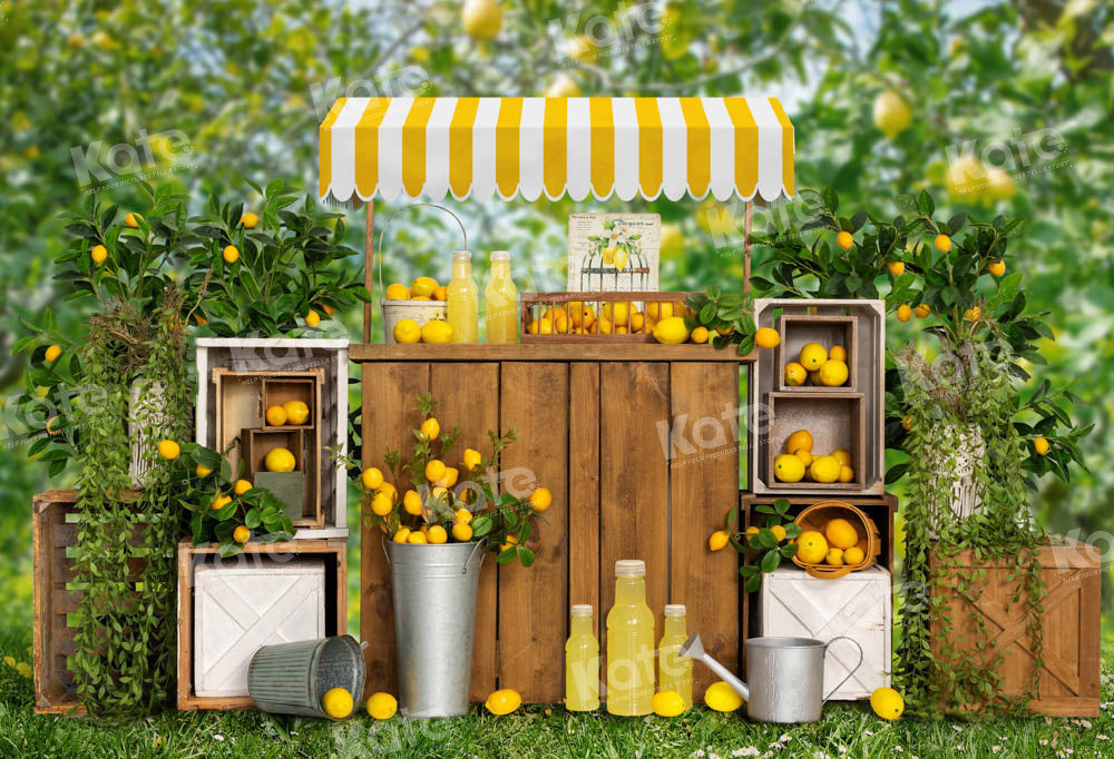 Kate Summer Lemon Fruit Garden Backdrop Lemonade Designed by Emetselch