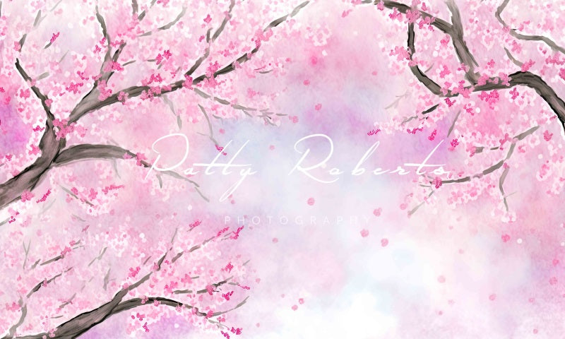 Kate Blossom Bliss Backdrop Pink Spring Flowers Designed by Patty Robertss - Kate Backdrop AU