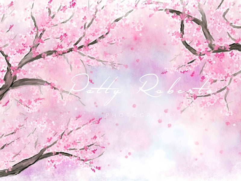 Kate Blossom Bliss Backdrop Pink Spring Flowers Designed by Patty Robertss - Kate Backdrop AU