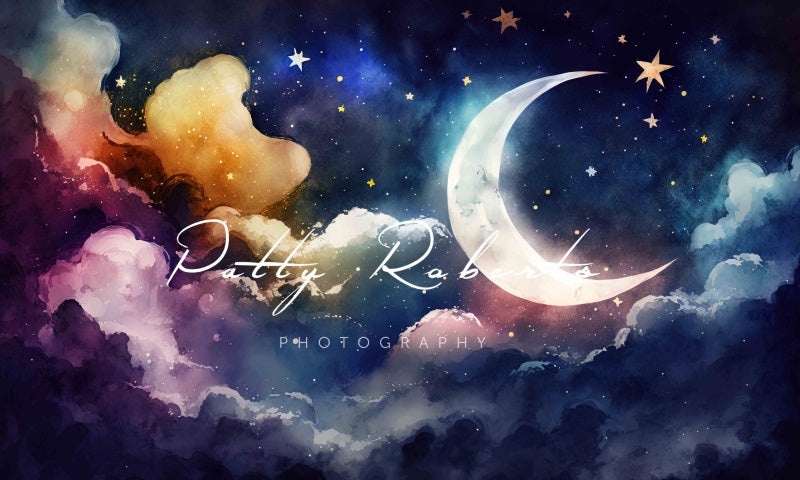 Kate Starry Night Serenade Backdrop Moon Designed by Patty Robertss - Kate Backdrop AU