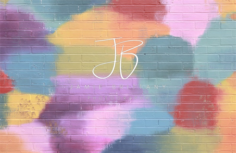 Kate Colorful Brick Wall Backdrop Designed by JB Photography