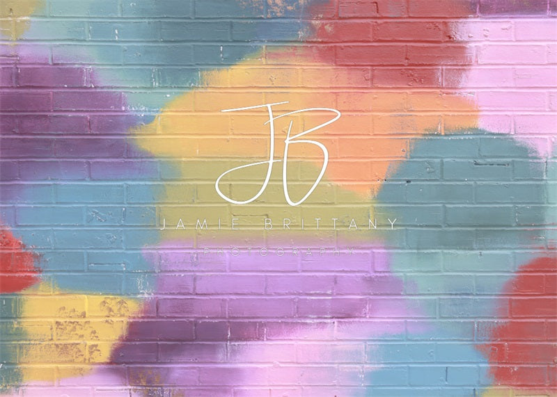 Kate Colorful Brick Wall Backdrop Designed by JB Photography