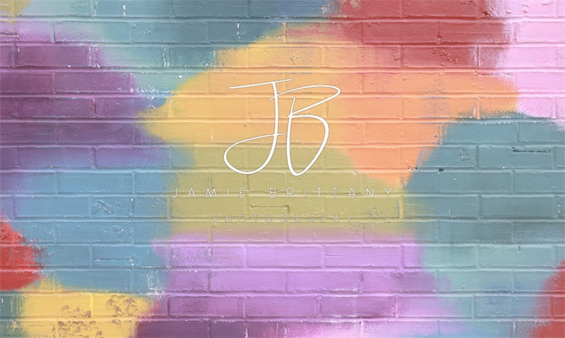 Kate Colorful Brick Wall Backdrop Designed by JB Photography