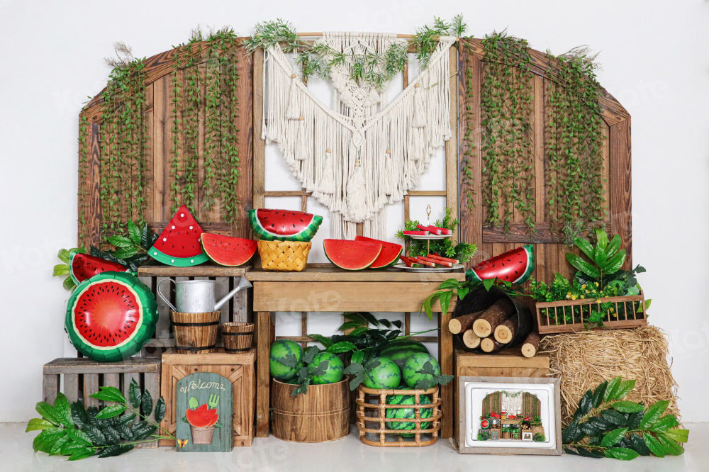 Kate Watermelon Farm Barn Backdrop for Photography - Kate Backdrop AU