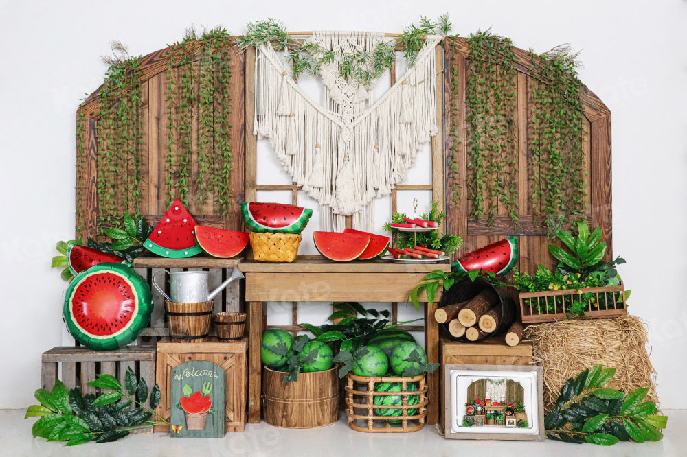 Kate Watermelon Farm Barn Backdrop for Photography - Kate Backdrop AU