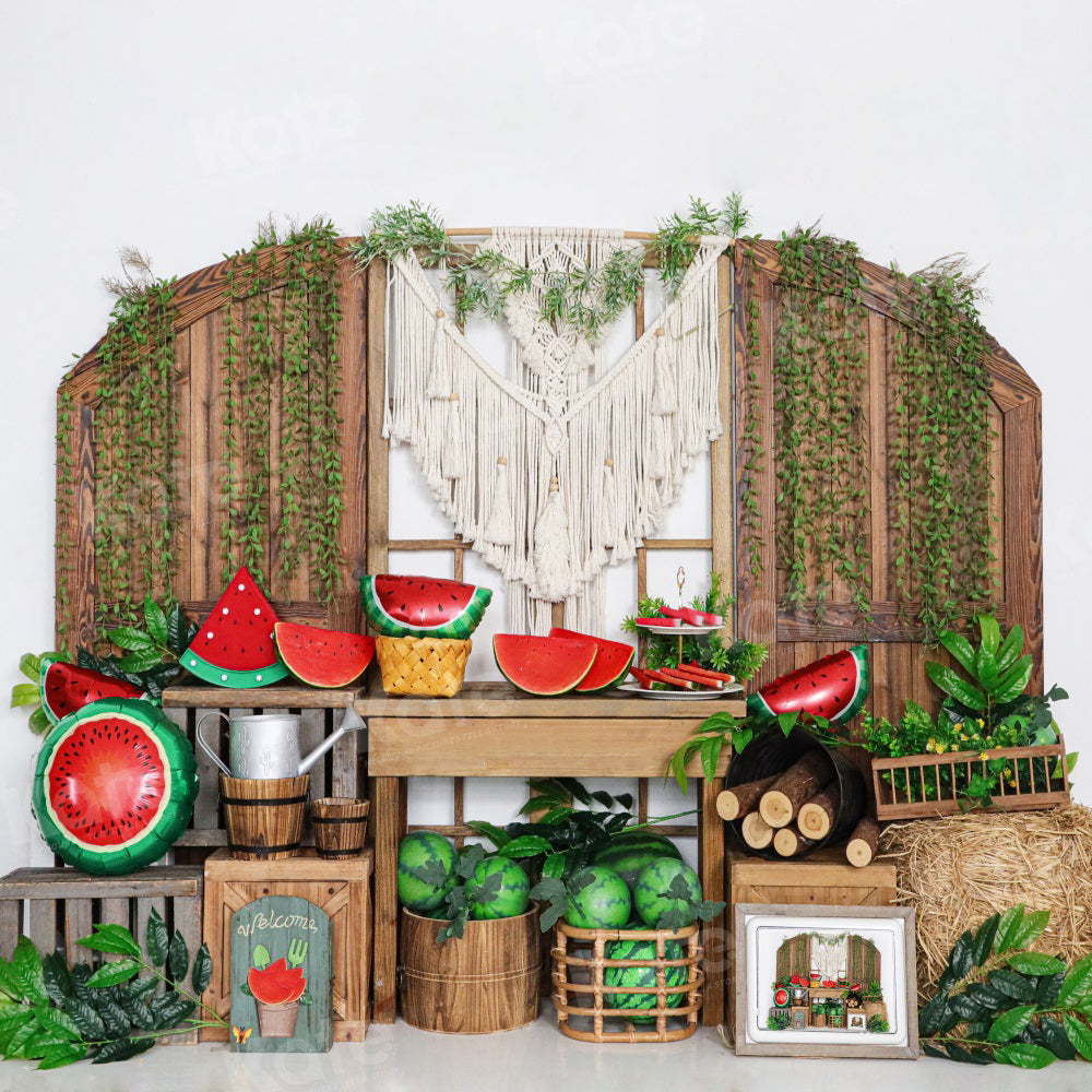 Kate Watermelon Farm Barn Backdrop for Photography - Kate Backdrop AU