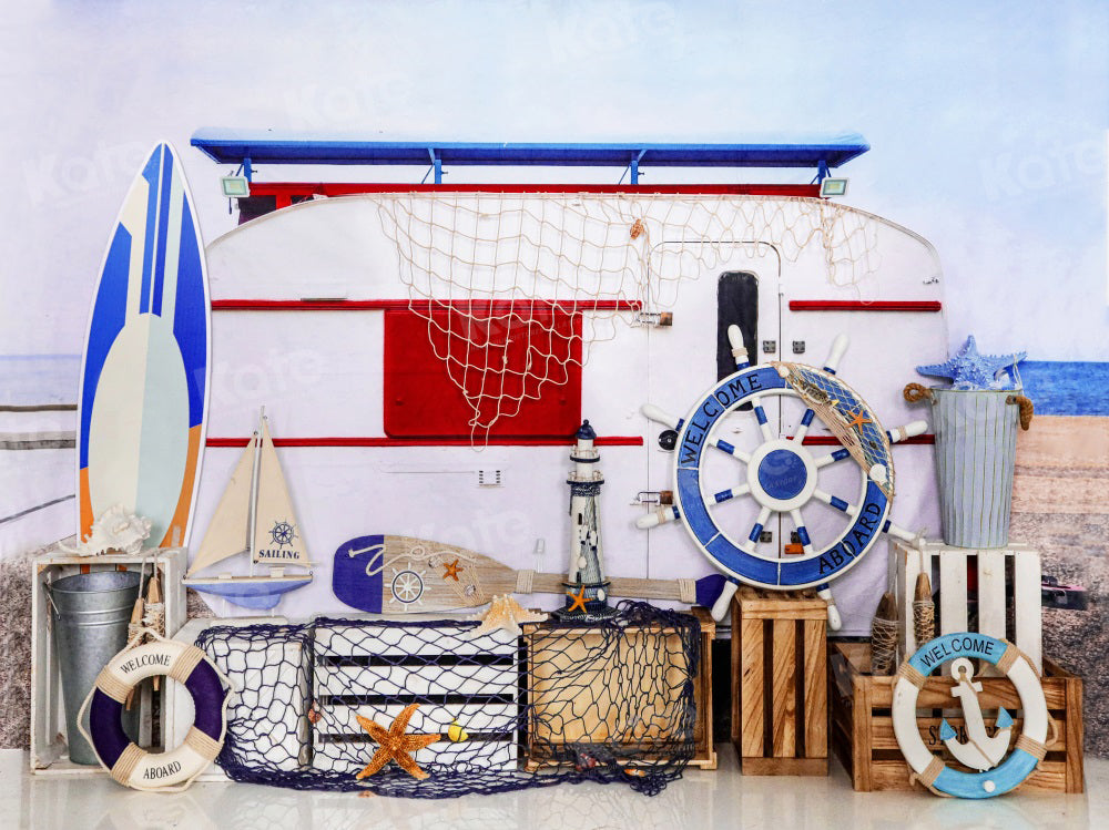 Kate Summer Beach Vacation Backdrop for Photography - Kate Backdrop AU