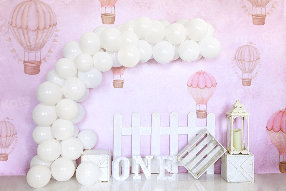 Kate White Balloon Cake Smash Backdrop for Photography - Kate Backdrop AU