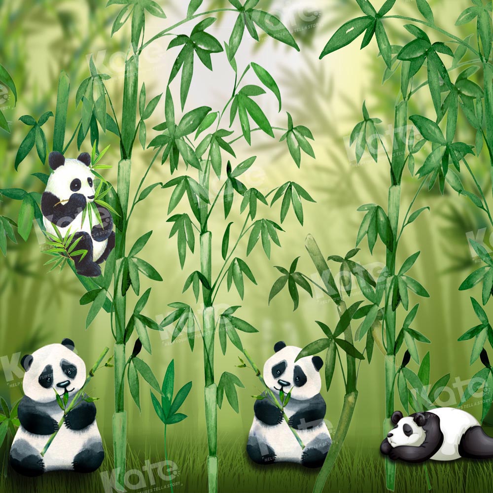 Kate Green Bamboo Pandas Backdrop Designed by Chain Photography - Kate Backdrop AU