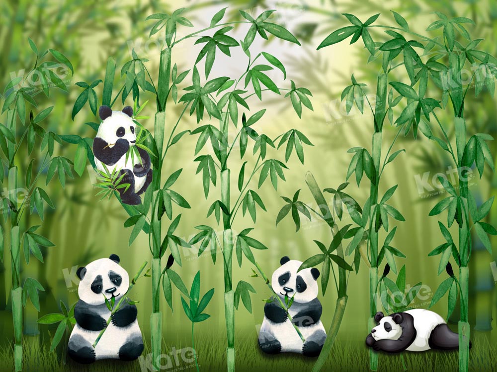 Kate Green Bamboo Pandas Backdrop Designed by Chain Photography - Kate Backdrop AU