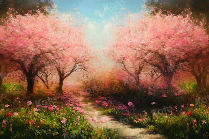 Kate Go to Flower Garden Park Backdrop for Photography - Kate Backdrop AU