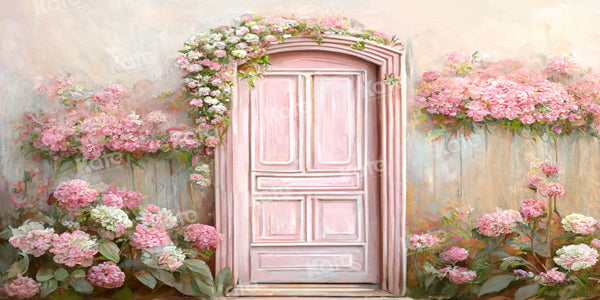 Kate Pink Door Flower Spring Backdrop Designed by Chain Photography