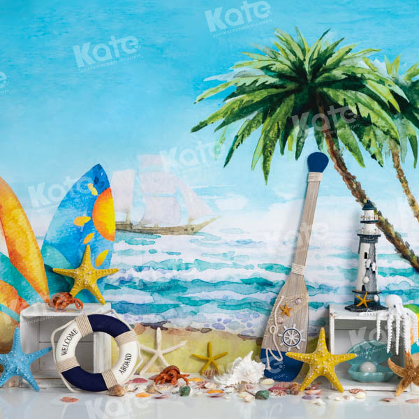 Kate Sea Beach Starfish Backdrop Designed by Emetselch