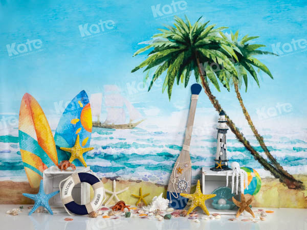 Kate Sea Beach Starfish Backdrop Designed by Emetselch
