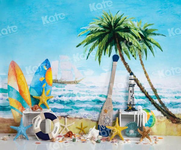 Kate Sea Beach Starfish Backdrop Designed by Emetselch