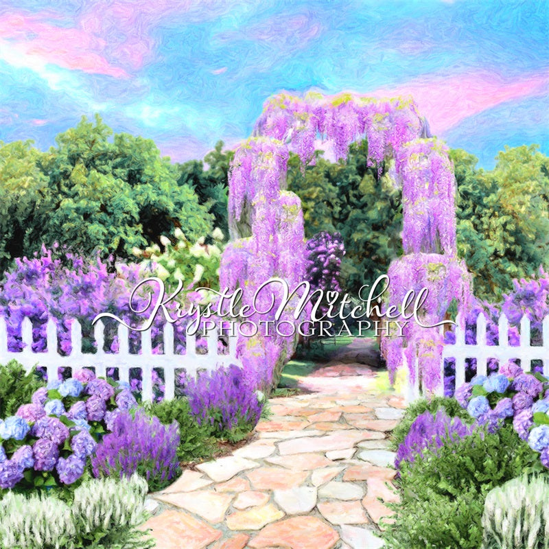 Kate Purple Garden Path Backdrop Designed By Krystle Mitchell Photography - Kate Backdrop AU