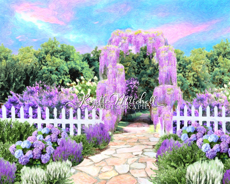 Kate Purple Garden Path Backdrop Designed By Krystle Mitchell Photography - Kate Backdrop AU