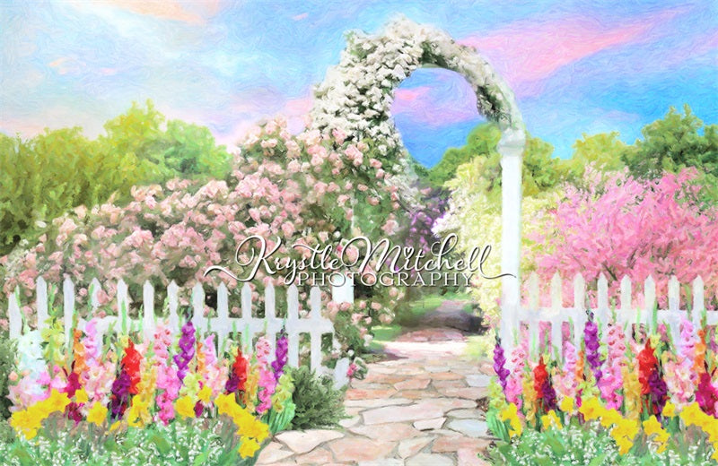 Kate Spring Garden Pastel Backdrop Designed By Krystle Mitchell Photography