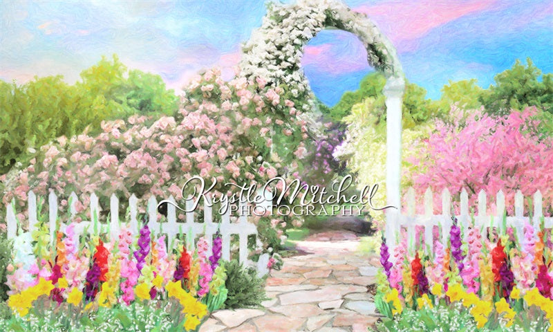 Kate Spring Garden Pastel Backdrop Designed By Krystle Mitchell Photography