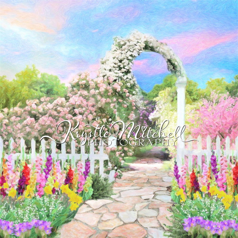 Kate Spring Garden Pastel Backdrop Designed By Krystle Mitchell Photography - Kate Backdrop AU