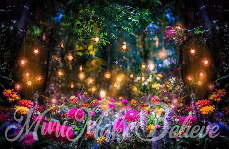 Kate Painterly Fine Art Fairy Backdrop Forest at Night Designed by Mini MakeBelieve