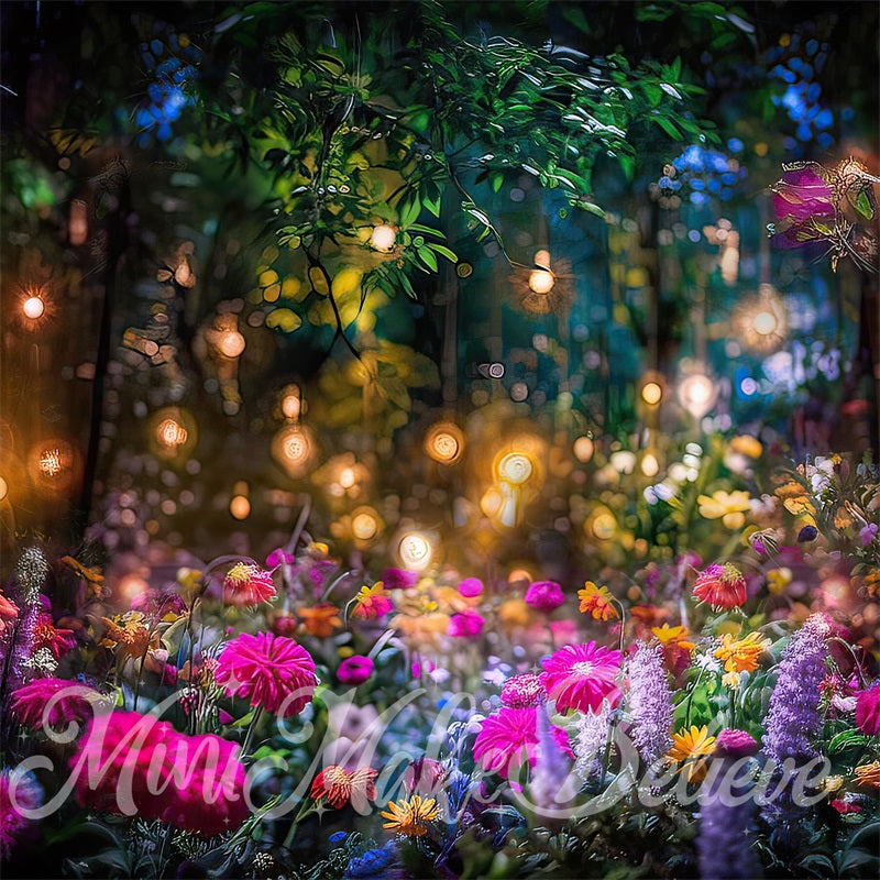 Kate Painterly Fine Art Fairy Backdrop Forest at Night Designed by Mini MakeBelieve - Kate Backdrop AU