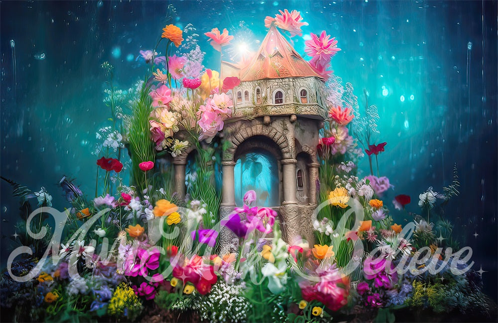 Kate Underwater Majestic Mermaid Castle Backdrop Designed by Mini MakeBelieve - Kate Backdrop AU