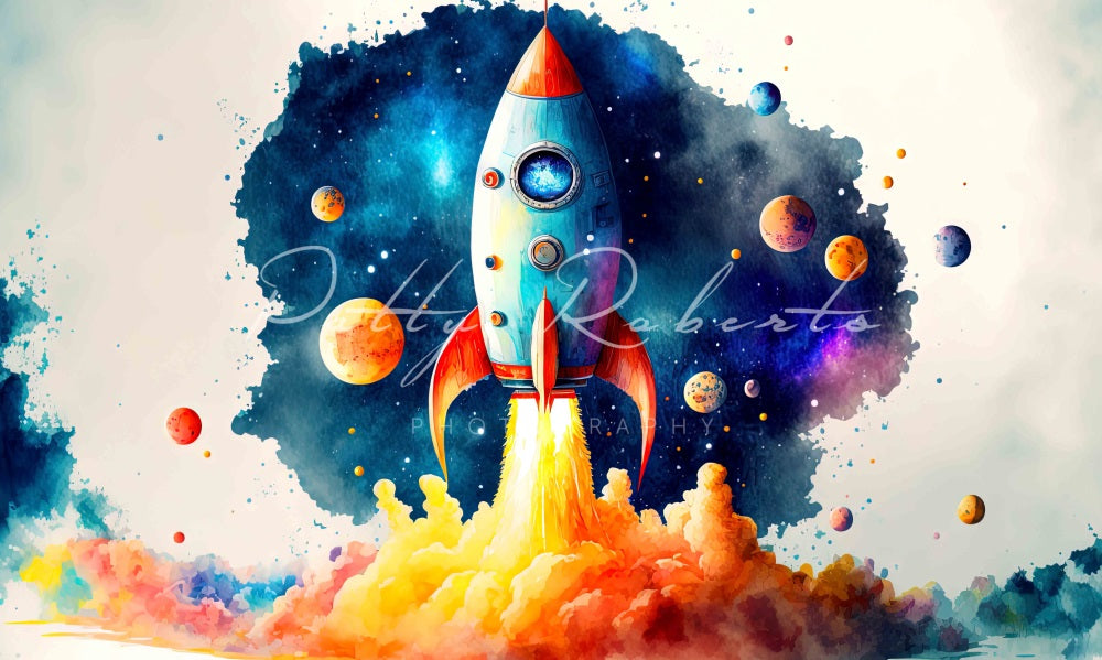 Kate Rocket Kids Universe Backdrop Designed by Patty Robertss - Kate Backdrop AU