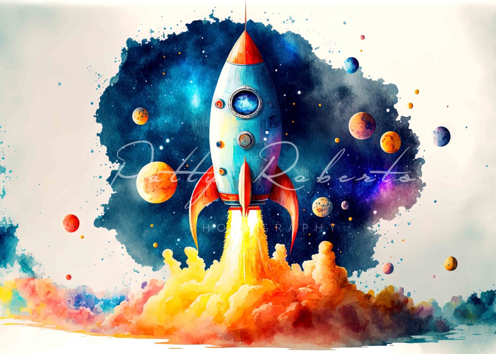 Kate Rocket Kids Universe Backdrop Designed by Patty Robertss - Kate Backdrop AU