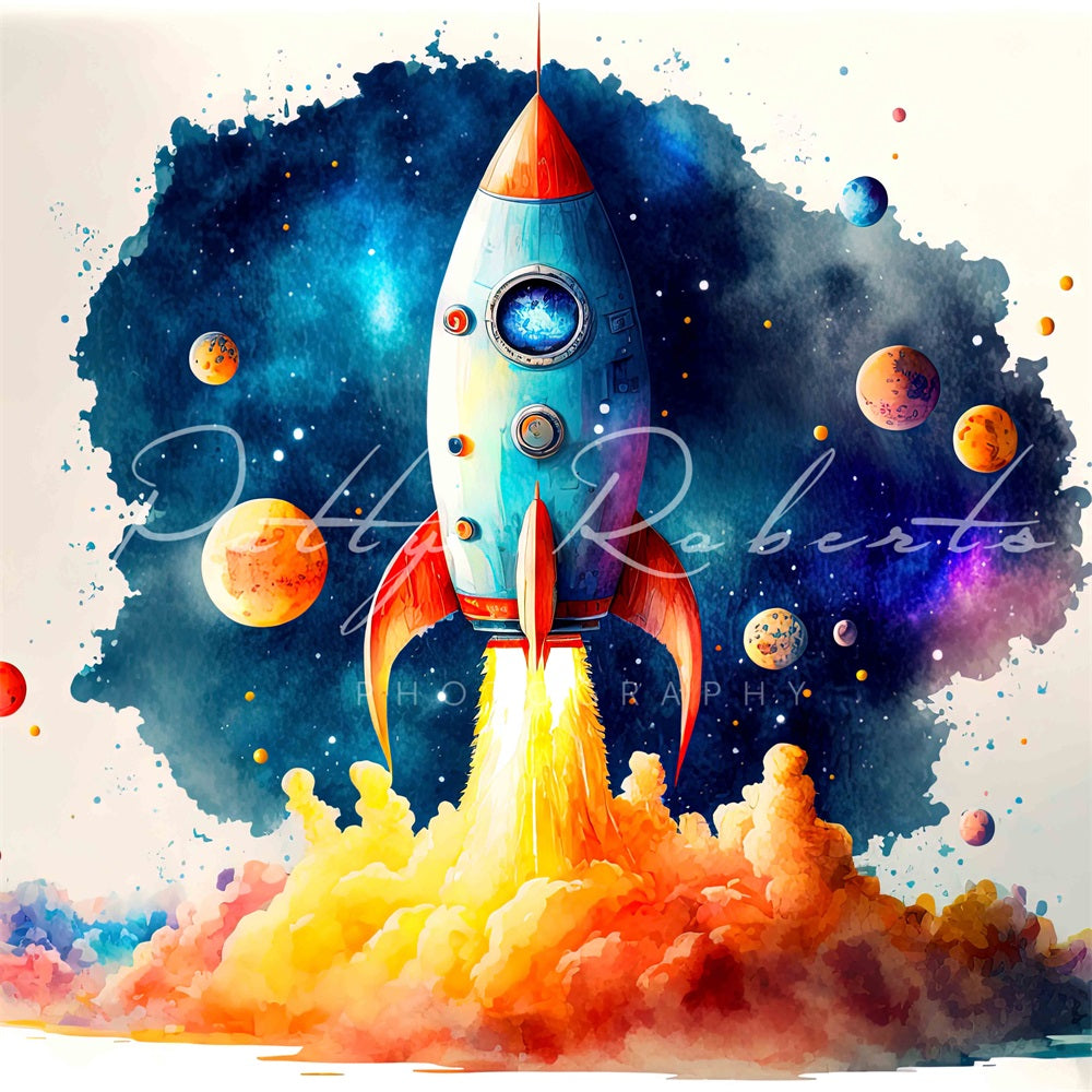 Kate Rocket Kids Universe Backdrop Designed by Patty Robertss - Kate Backdrop AU
