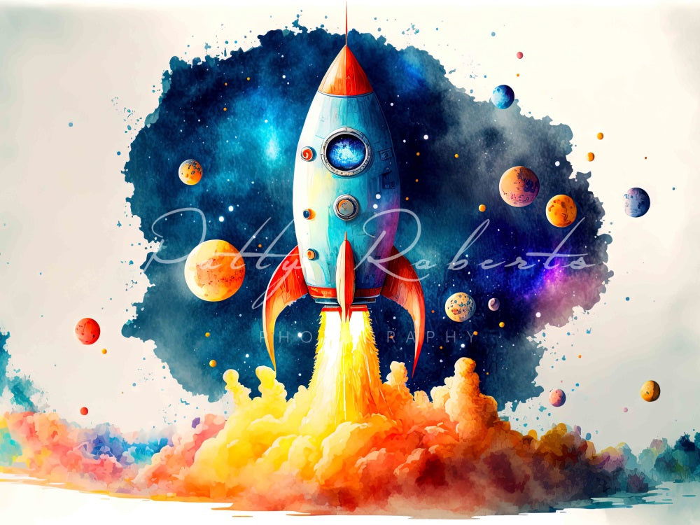 Kate Rocket Kids Universe Backdrop Designed by Patty Robertss - Kate Backdrop AU