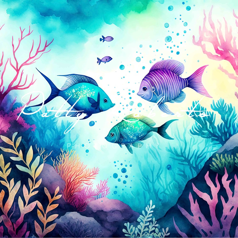 Kate Magical Sea Kingdom Backdrop Designed by Patty Robertss - Kate Backdrop AU