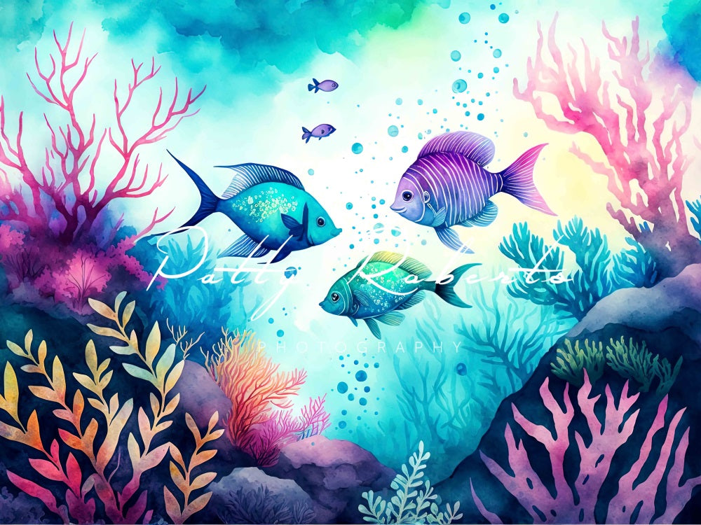 Kate Magical Sea Kingdom Backdrop Designed by Patty Robertss - Kate Backdrop AU