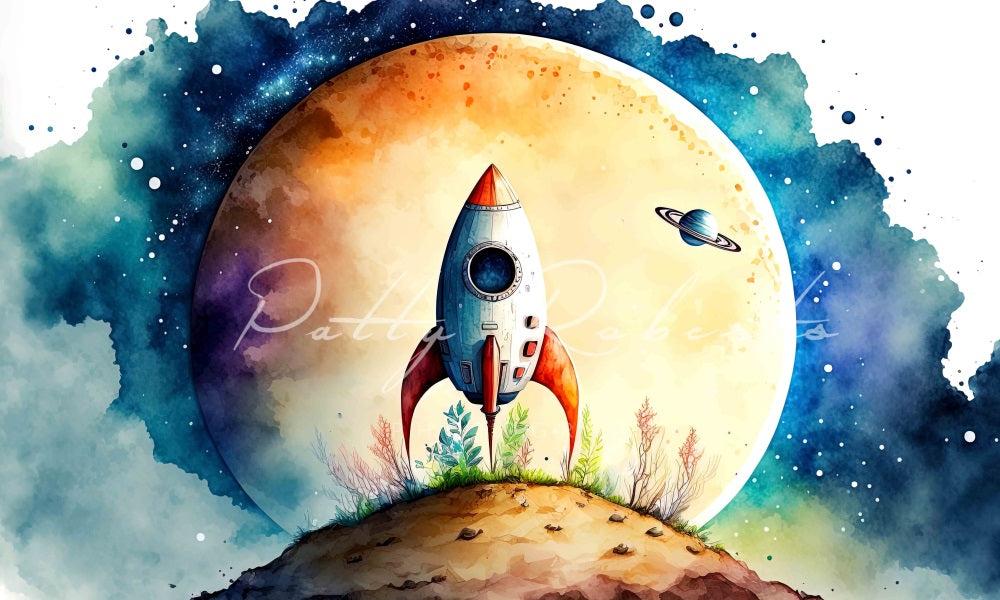 Kate Rocketing to the Stars Backdrop Designed by Patty Robertss - Kate Backdrop AU