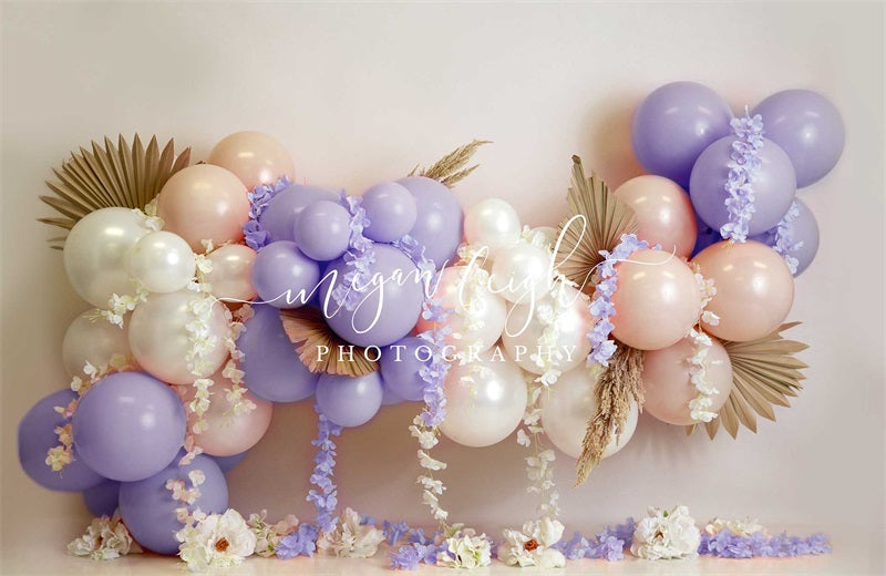 Kate Lavender Floral Garland Backdrop Designed by Megan Leigh Photography