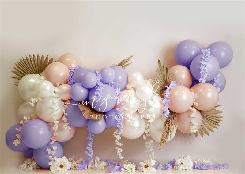 Kate Lavender Floral Garland Backdrop Designed by Megan Leigh Photography