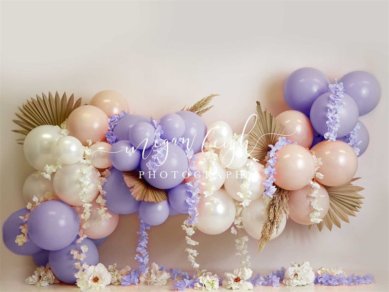 Kate Lavender Floral Garland Backdrop Designed by Megan Leigh Photography - Kate Backdrop AU