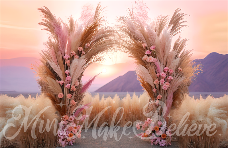 Kate Boho Sunset Cake Smash Backdrop Designed by Mini MakeBelieve