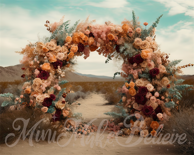 Kate Fine Art Flowers Boho Desert Arch Backdrop Designed by Mini MakeBelieve
