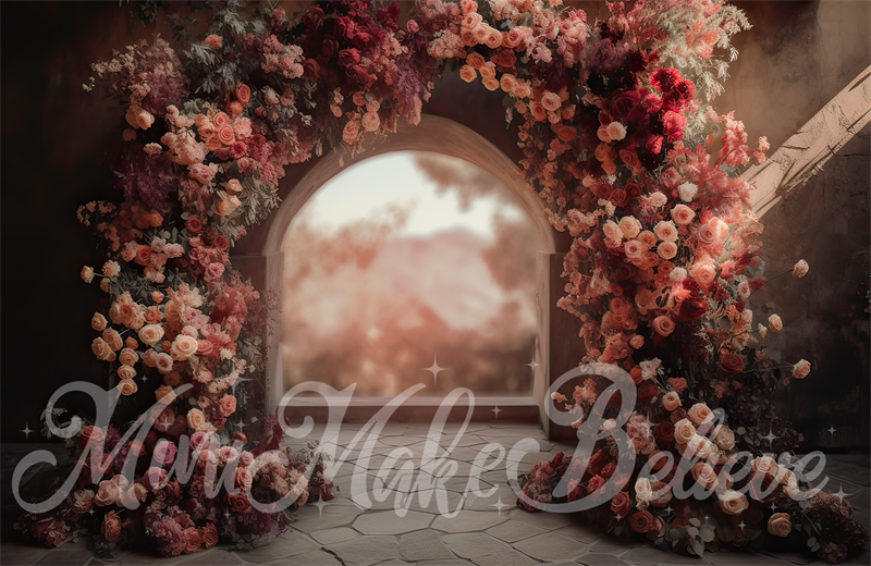 Kate Outdoor Rose Backdrop Patio Wedding Birthday Celebration Designed by Mini MakeBelieve