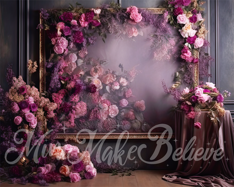 Kate Purple Floral Room Backdrop Birthday Wedding Celebration Designed by Mini MakeBelieve
