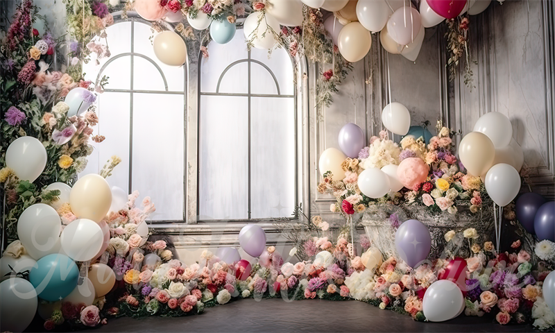 Kate Spring Backdrop Distressed Dark Party Room Wedding Birthday Designed by Mini MakeBelieve - Kate Backdrop AU