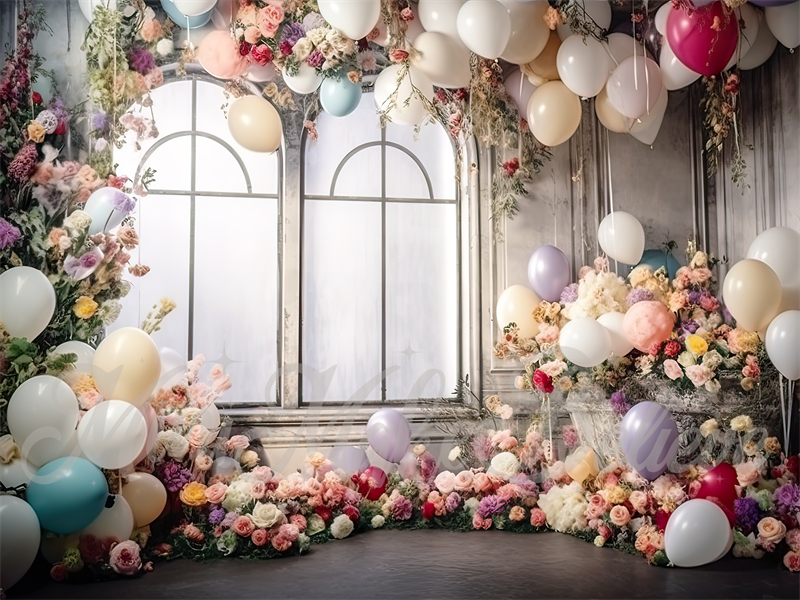 Kate Spring Backdrop Distressed Dark Party Room Wedding Birthday Designed by Mini MakeBelieve - Kate Backdrop AU