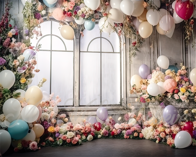 Kate Spring Backdrop Distressed Dark Party Room Wedding Birthday Designed by Mini MakeBelieve - Kate Backdrop AU