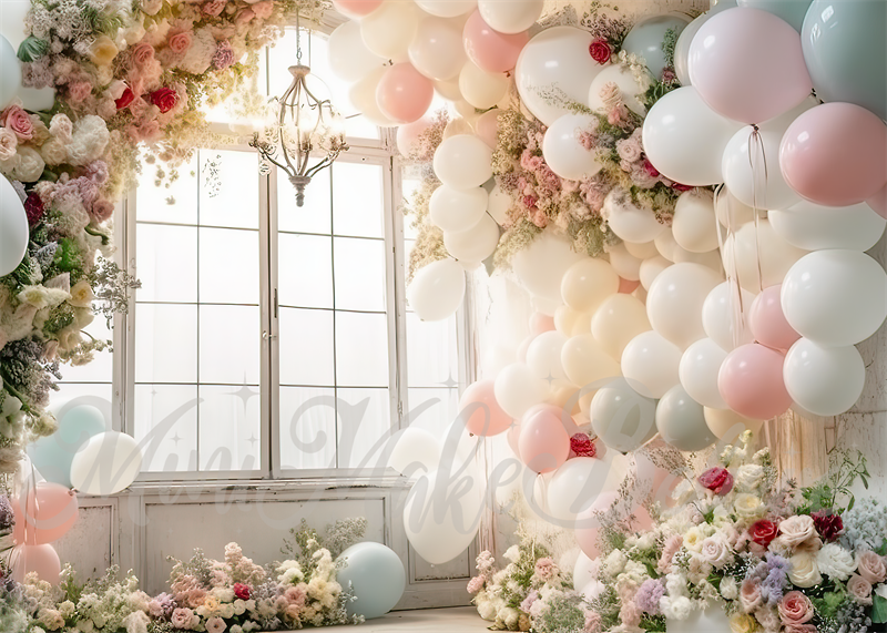 Kate Spring Distressed Light Party Backdrop Room Wedding Birthday Designed by Mini MakeBelieve - Kate Backdrop AU