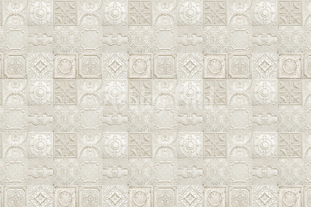 Kate Cream Tile Wall Backdrop Designed by Ashley Paul - Kate Backdrop AU